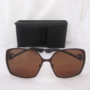 Kieselstein Cord Logo Arm Leather Sunglasses